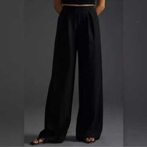 Anthropologie Hutch Elegant Black Wide-Leg Pants Size 4